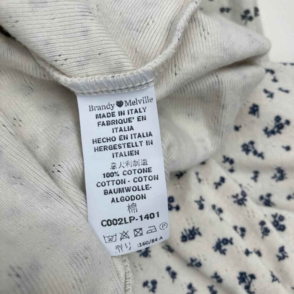 Brandy Melville Pointelle Knit Cottagecore Floral Matching Set Loungewear - Picture 5 of 10